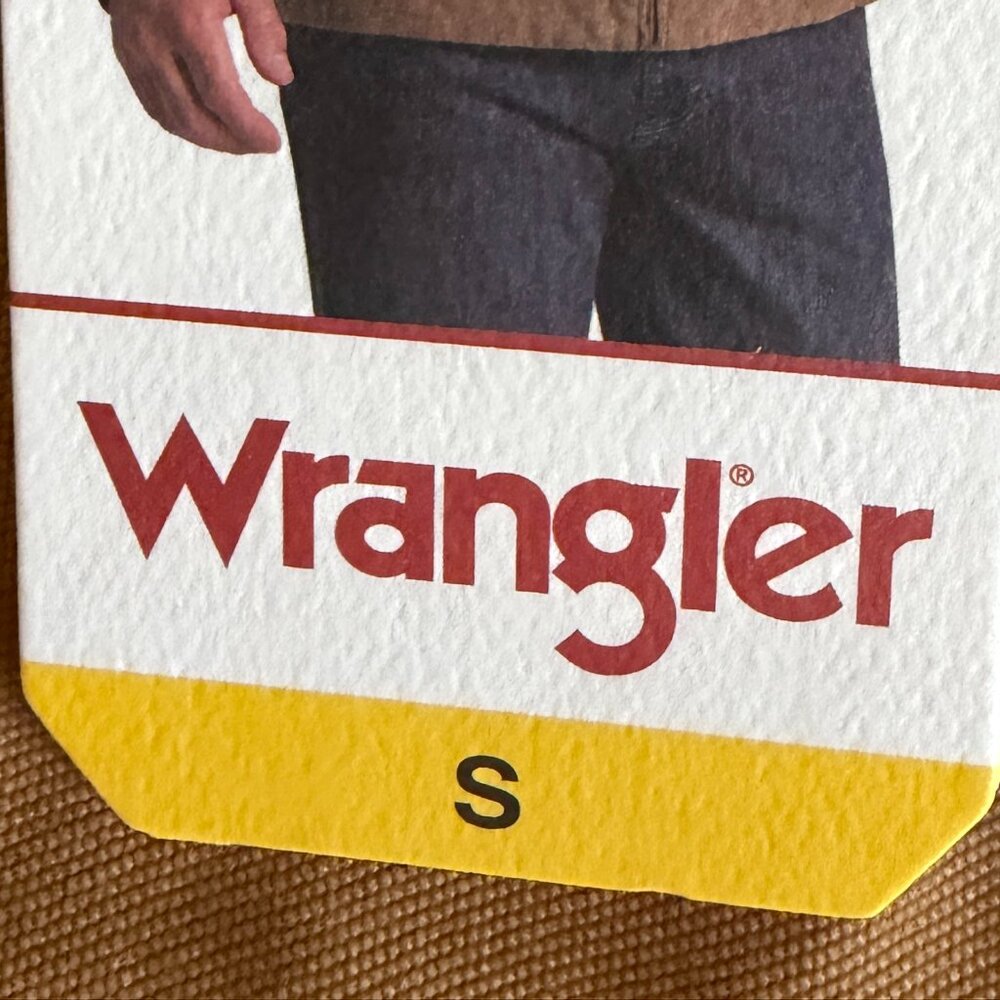 Wrangler Men's Canvas Workwear Jacket Size S Brown Quilted Lining For Warmth - Picture 12 of 15
